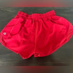 Lululemon Hotty Hot Low Rise Red Shorts Size 0